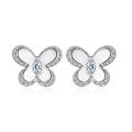 wholesale 925 Sterling Silver Butterfly Chain Bracelet With Zircon For Women-0-2