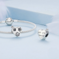 wholesale Viral S925 sterling silver heart-shaped house charm bead warm love beads-0-3