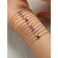 wholesale S925 Sterling Silver With Colorful Zircon Inlaid Bracelet For Women,。-0-1