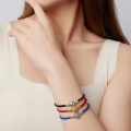 wholesale 925 Sterling Silver Gold Plated Braided Leather Bracelet Engraved Ball Charm For Women Men-0-3