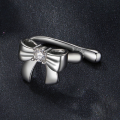 wholesale 925 Sterling Silver Bow Stud Earrings With Cubic Zirconia For Women-0-2