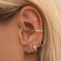 wholesale S925 Sterling Silver Classic Versatile Super Sparkling Zircon-studded Hoop Ear Clasp Earrings Forins。-0-4