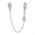 wholesale Sterling Silver,S925,Spring Butterfly Silicone Safety Chain Beads For Jewelry Making-0-0