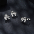 wholesale 925 Sterling Silver Bow Stud Earrings With Cubic Zirconia For Women-0-1
