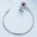 wholesale S925 silver-plated white gold Evil Eye Bracelet BSB122 fashion accessory-0-2