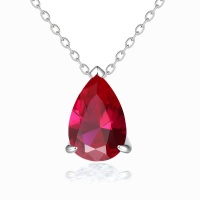 wholesale S925 Silver Cubic Zirconia Drop Necklace, December Birthstone, Minimalist Design.-undefined