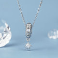 wholesale 925 Sterling Silver North Star Dangle Charm Blue Opal Bead For Bracelet-0-1