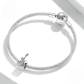 wholesale Sterling Silver Retro Bass S925 Beaded Bracelet Simple Artistic Music Charm-0-3