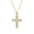 wholesale S925 Sterling Silver Full Zircon Pendant Cross Necklace For Men And Women, An Ins Cross-border New Accessory-0-0
