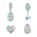 wholesale S925 sterling silver Easter egg beads DIY bracelet charms parts BSC781-0-0
