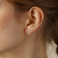 wholesale S925 Sterling Silver Geometric Square Luxury Sparkling Zircon Earrings For Women,。-0-1