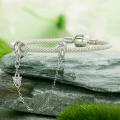 wholesale Sterling Silver,S925,Spring Butterfly Silicone Safety Chain Beads For Jewelry Making-0-2