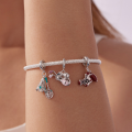 wholesale 925 Sterling Silver Pink Cz Golf Football Tennis Badminton Dangle Charms For Bracelet-0-3