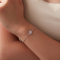 wholesale 925 Sterling Silver Lotus Opal Bracelet For Women Adjustable Bead Chain Bracelet-0-4