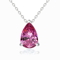 wholesale S925 Silver Cubic Zirconia Drop Necklace, December Birthstone, Minimalist Design-0-13
