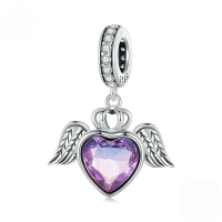 wholesale "S925 sterling silver heart-shaped beads, love series, DIY jewelry charms."-undefined