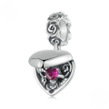wholesale "S925 sterling silver heart-shaped beads, love series, DIY jewelry charms"-0-3
