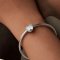 wholesale S925 silver heart bead dream ocean love bracelet charm beads-0-3