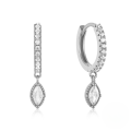 wholesale Sterling Silver S25 Classic Marquise Zircon Ear Cuff,ins-0-4