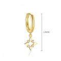 wholesale S925 Sterling Silver Cross-border Trendy Star Tassel Chain Earrings With Zircon, Small And Exquisite Design-0-5