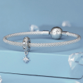 wholesale 925 Sterling Silver North Star Dangle Charm Blue Opal Bead For Bracelet-0-2