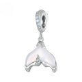 wholesale 925 Sterling Silver Opal Mermaid Tail Dangle Charm Cubic Zirconia For Bracelet-0-4