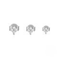 wholesale S925 Sterling Silver Small Flower Stud Earrings, Cross-border Fashion Hot Selling, Simple And Versatile Ins Style Pure Silver Earring Set-0-1