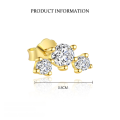 wholesale S925 Sterling Silver Geometric Square Luxury Sparkling Zircon Earrings For Women,。-0-13