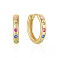 wholesale S925 Sterling Silver Classic Daily Wear Zircon-encrusted Hoop Ear Cuff Earrings,-0-0