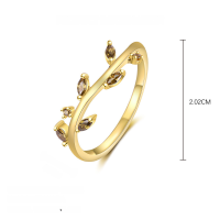 wholesale S925 Sterling Silver Women's Zodiac Birthstone Ring With Colorful Zircon, Cross-border Luxury, Exquisite And Versatile Hand Jewelry-K2161-Gold/August