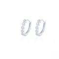 wholesale S925 Sterling Silver Circle With Zircons, Minimalist Ins Style Ear Clasp, Amazon Hot-selling Light Luxury Earrings-0-9