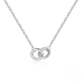 wholesale S925 Sterling Silver Fashion Minimalist Double Loop Necklace, Popular Ins Style Möbius Choker Accessory-0-1