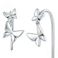 wholesale 925 Sterling Silver Butterfly Drop Earrings For Women Jewelry Gift-undefined