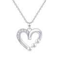 wholesale S925 silver heart earring necklace set for women, customizable jewelry-0-0