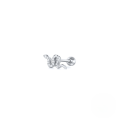 wholesale S925 Sterling Silver Mini Snake Stud Earrings With Zircon Accents, Threaded Piercing Ear Bone Stud, Trendy Euro-american Style-0-6