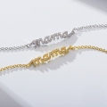wholesale S925 Sterling Silver Zircon-studded Letter Mama Bracelet, A Cross-border European And American New High-end Jewelry For Women, Mother's Day Gift-0-3