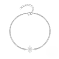 wholesale S925 Sterling Silver Women's Bracelet With Snowflake Pendant-0-4