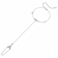wholesale "S925 sterling silver plated white gold butterfly tassel bracelet fashion work accessory"-0-0