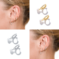 wholesale S925 Sterling Silver Rhinestone Pearl Ear Cuff Earring, Korean Ins Style-0-3