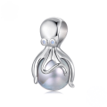 wholesale 925 Sterling Silver Blue Opal Starfish Dangle Charm With Cubic Zirconia For Bracelet-0-6