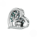 wholesale S925 silver hollow family tree beads, loose charms for jewelry making-0-4