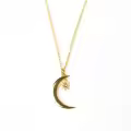 wholesale 925 Sterling Silver January To December Birthstone Zircon Star And Moon Necklace Elegant And Creativehot-selling Collarbone Chain-0-11