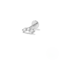 wholesale S925 Sterling Silver Ins Style Three Prong Cubic Zirconia Flat Thread Earrings-0-4