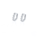 wholesale S925 Sterling Silver Circle With Zircons, Minimalist Ins Style Ear Clasp, Amazon Hot-selling Light Luxury Earrings-0-8