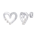 wholesale S925 silver heart earring necklace set for women, customizable jewelry-0-3