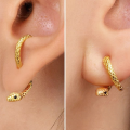wholesale Metal: 925 Sterling Silver Creative And Fun Adjustable Snake Earrings,,ins,-0-3