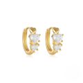 wholesale S925 Sterling Silver Enamel Ins Style Love Teardrop Super Sparkly Zircon Inlaid Hoop Ear Clasp Earrings-0-4