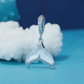 wholesale 925 Sterling Silver Opal Mermaid Tail Dangle Charm Cubic Zirconia For Bracelet-0-2