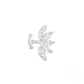 wholesale S925 Sterling Silver Marquise Crown Double-sided Threaded Cartilage Earring With Zircon-0-9