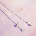 wholesale 925 Sterling Silver Purple Cubic Zirconia Flower Butterfly Pendant Necklace For Women-0-4